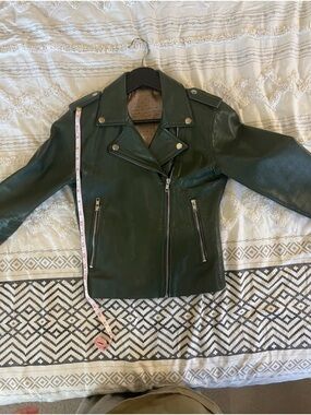 Green Genuine Lambskin Leather Jacket